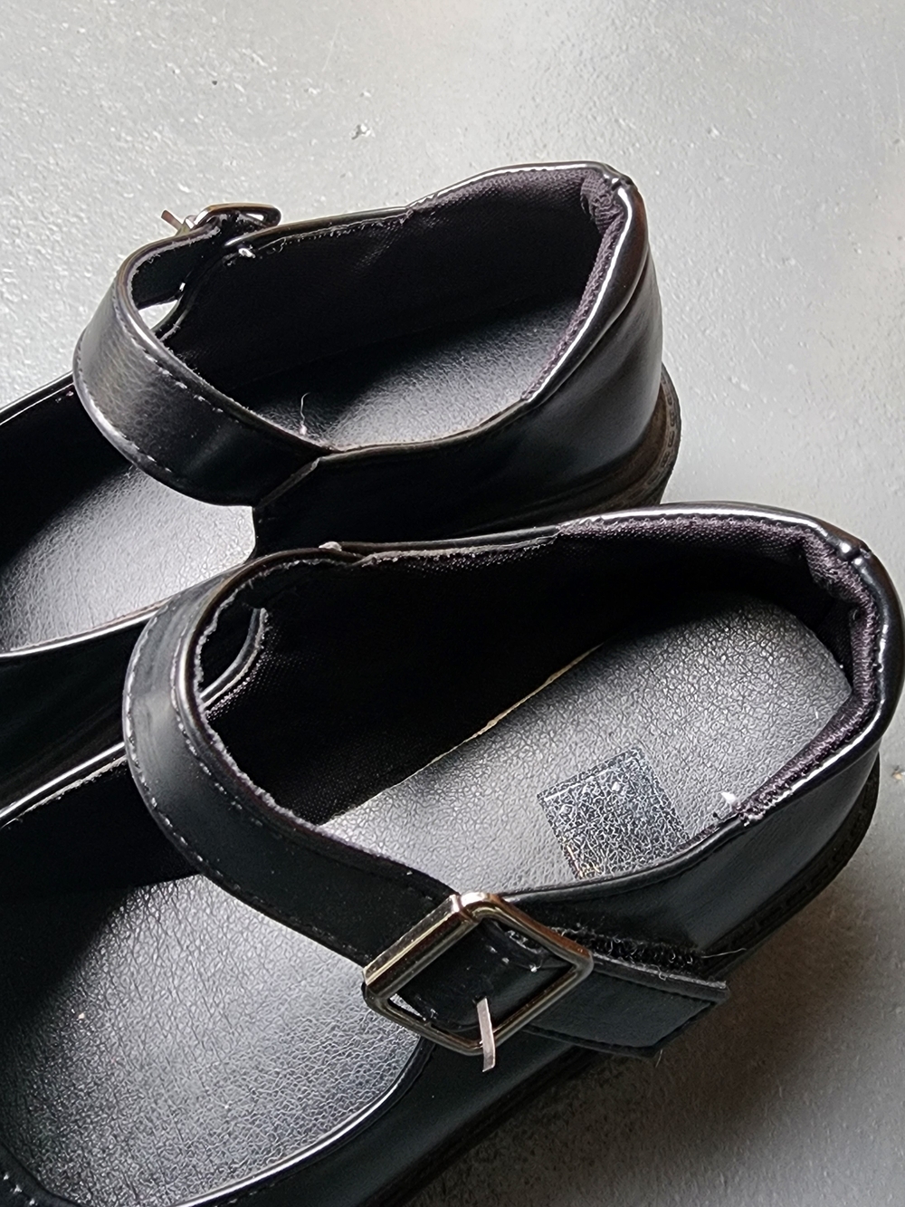 Mary Jane Platform Heels Women Size US 7 / 38 Black Chunky Sole Lolita Y2k style - Picture 4 of 9